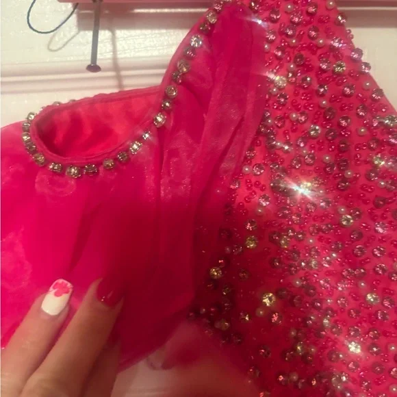 Elegant Kids Red Dress - Picture 8 of 8